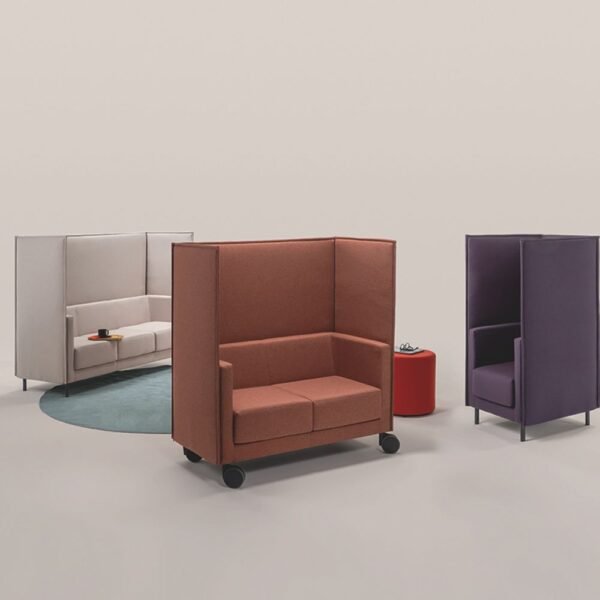 Canape sur roulettes STRIPES — espace d accueil contemporain