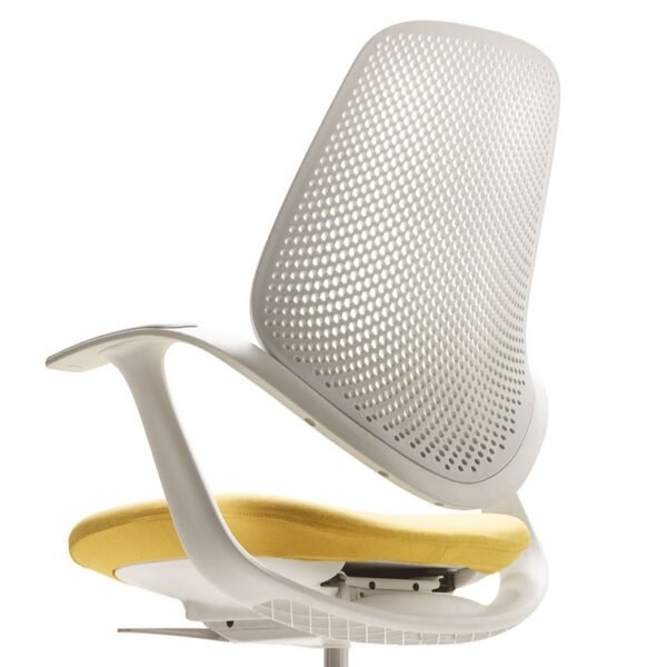 Chaise de bureau blanche Flow — conception durable et responsable