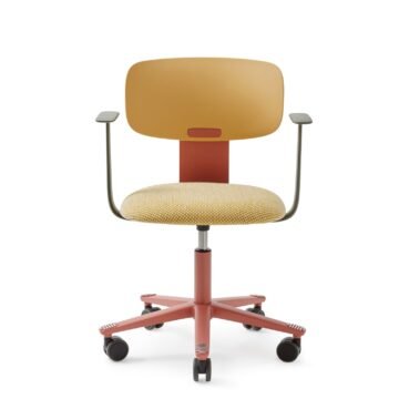 Chaise de bureau design coque plastique recyclé Tion Shell