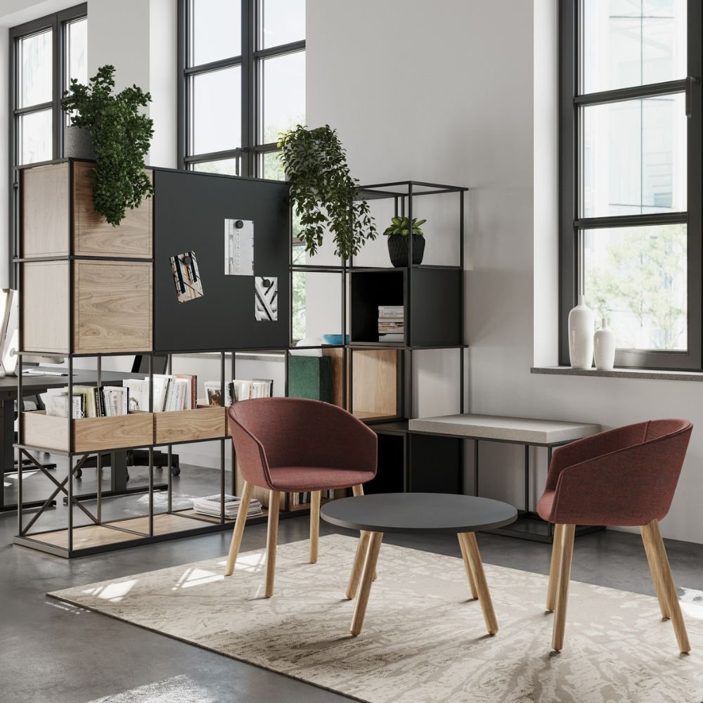 Etageres modulaires autoportantes Stack — vue de trois quarts