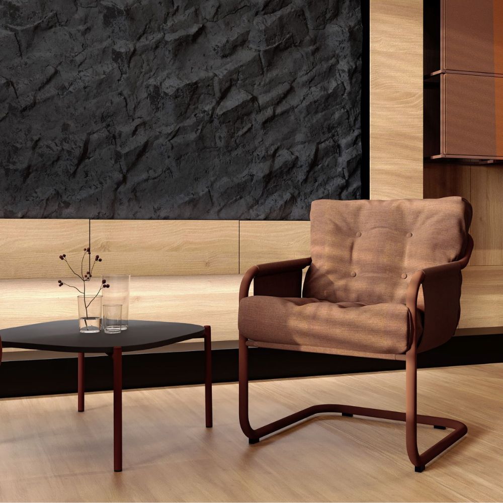Fauteuil Retro chic BARBARA — ambiance salon contemporain