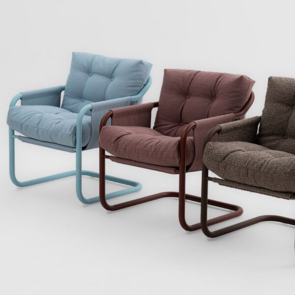 Fauteuil Retro chic BARBARA — coin lounge d attente colore