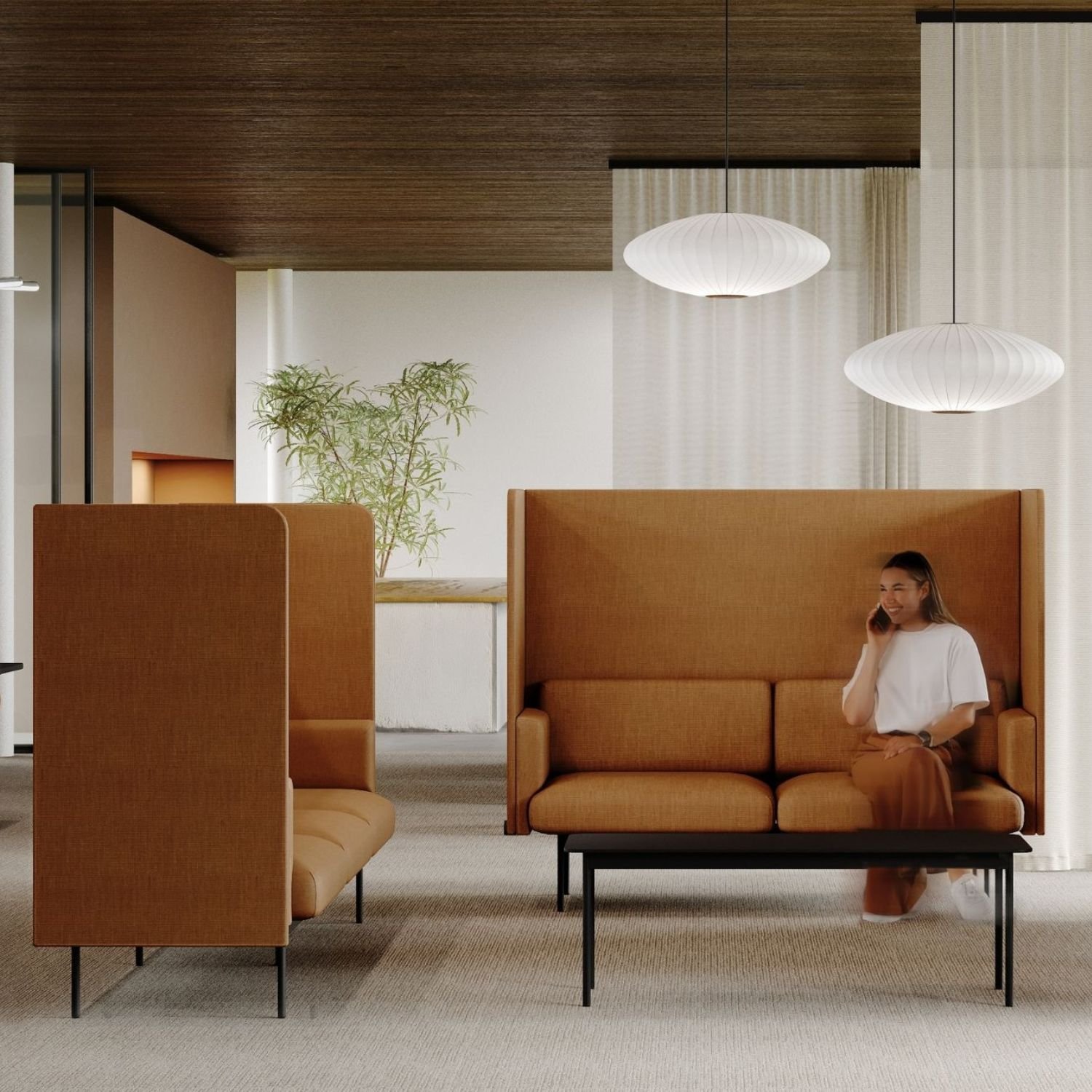 Fauteuil a dossier haut acoustique