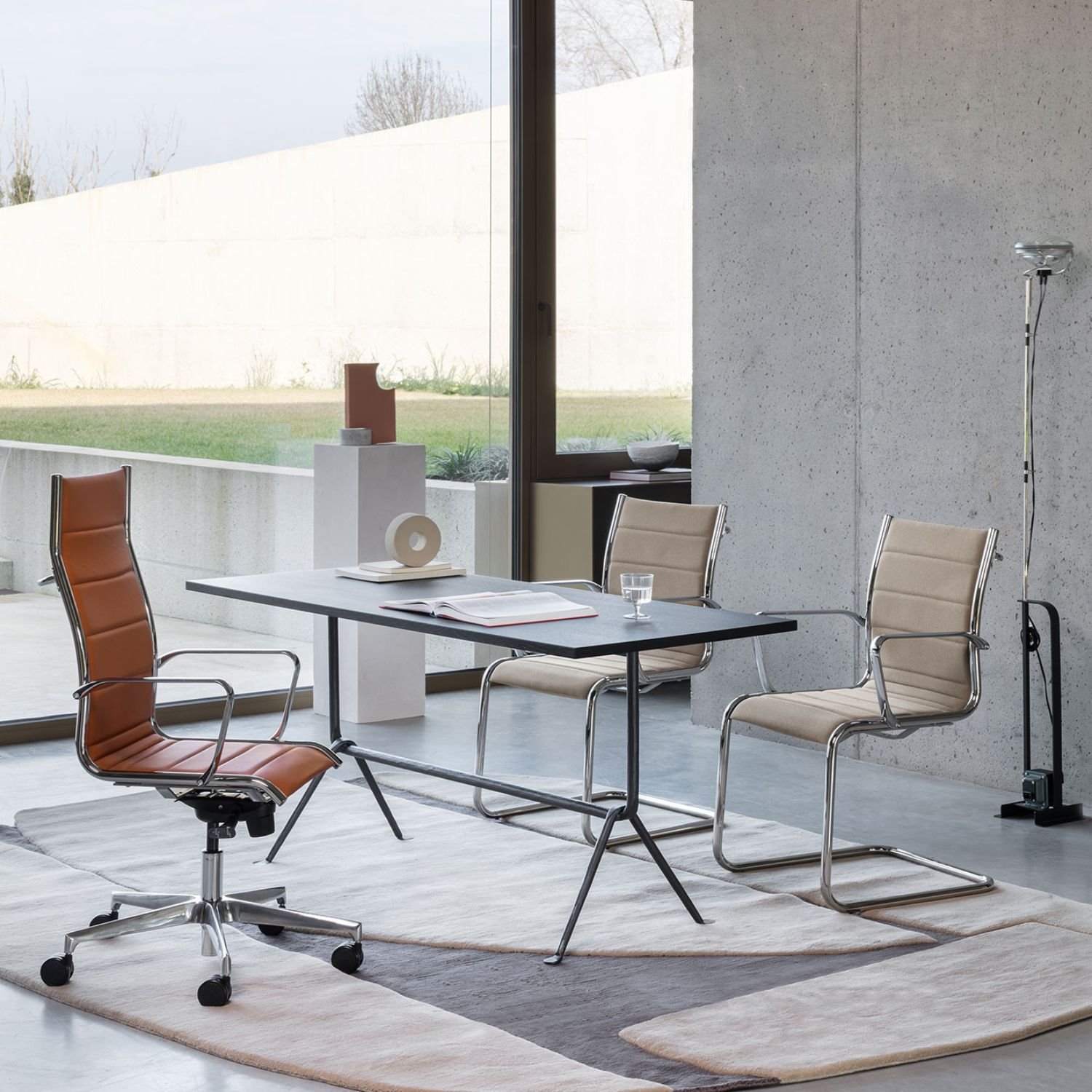 Fauteuil de direction luxe a roulettes Aura bureau direction