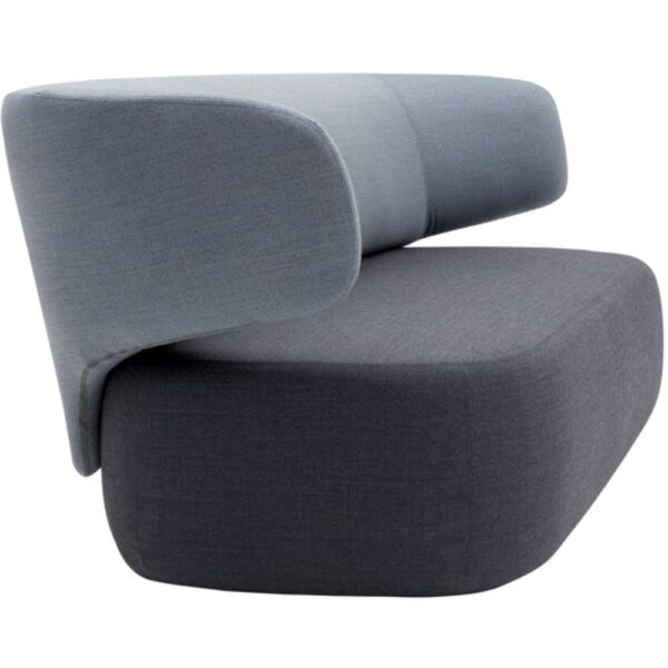 Fauteuil dossier enveloppant bicolore Basel — profil dossier enveloppant