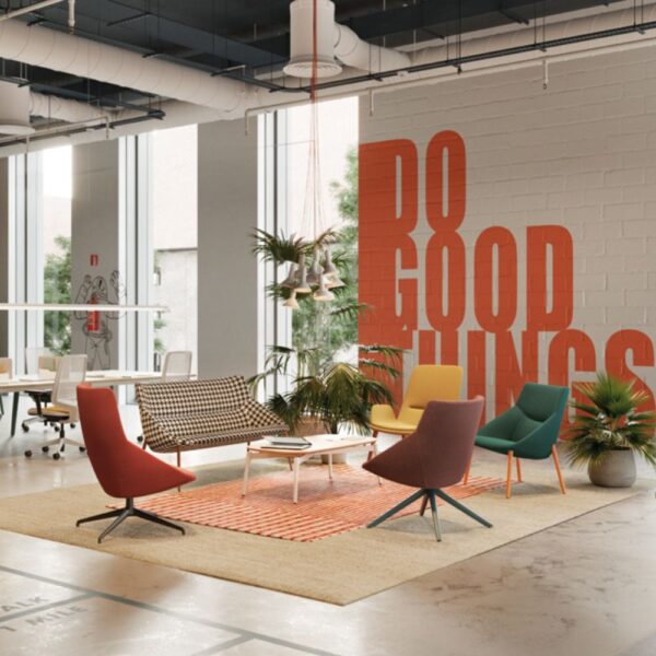 Fauteuil lounge Bow — ambiance espace detente coworking