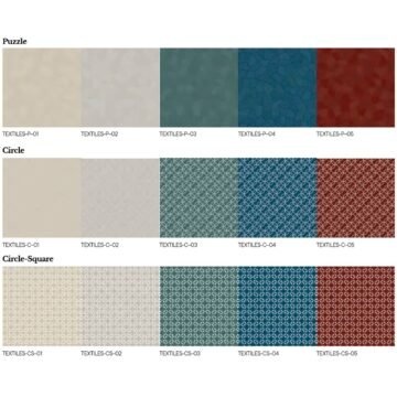 ISIMAR Designer edition table tops Textile collection 1
