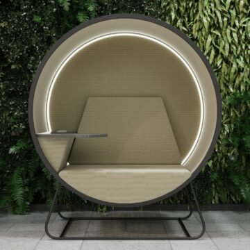 Kuppel — Bulle de travail acoustique pour open space kaki