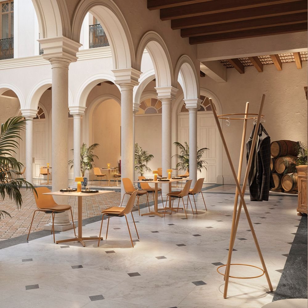 Porte manteau Tipi en situation — hall d accueil professionnel