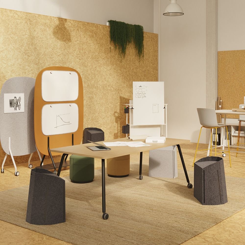 Pouf Muvit en situation — espace de coworking