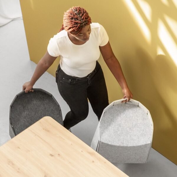 Pouf Muvit — ambiance bureau agile