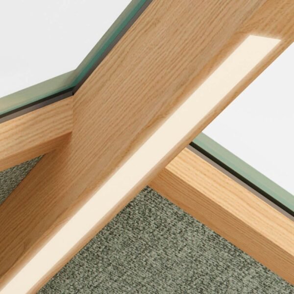 Salle de reunion modulaire autonome — detail eclairage led