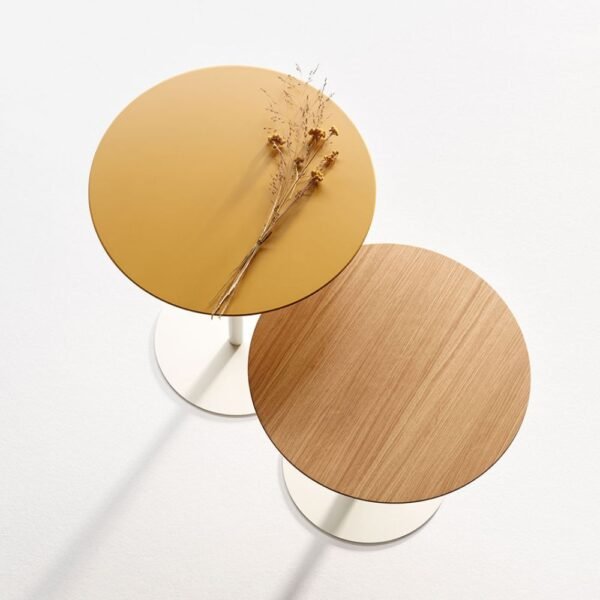 Table d appoint bois Nota — plateau bois et structure laquee