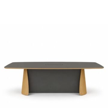 Table de réunion organique en bois Dolmen