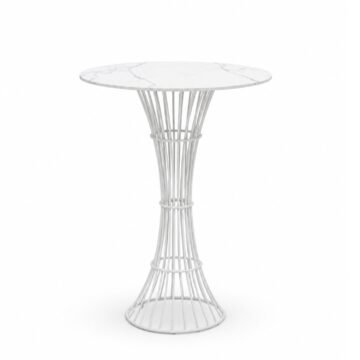 Table haute outdoor design filaire Bolonia