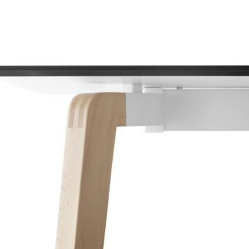 Table ronde 120 cm bois massif Timber details structure pietement