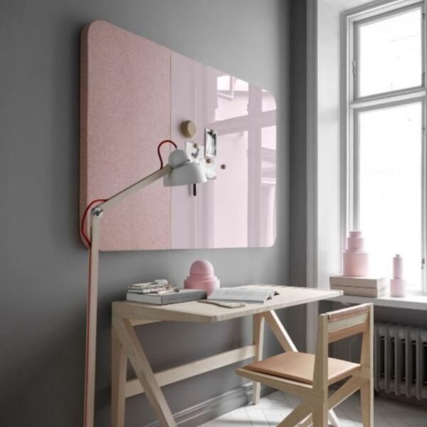 Tableau acoustique en verre et tissu Mood — conception durable et responsable