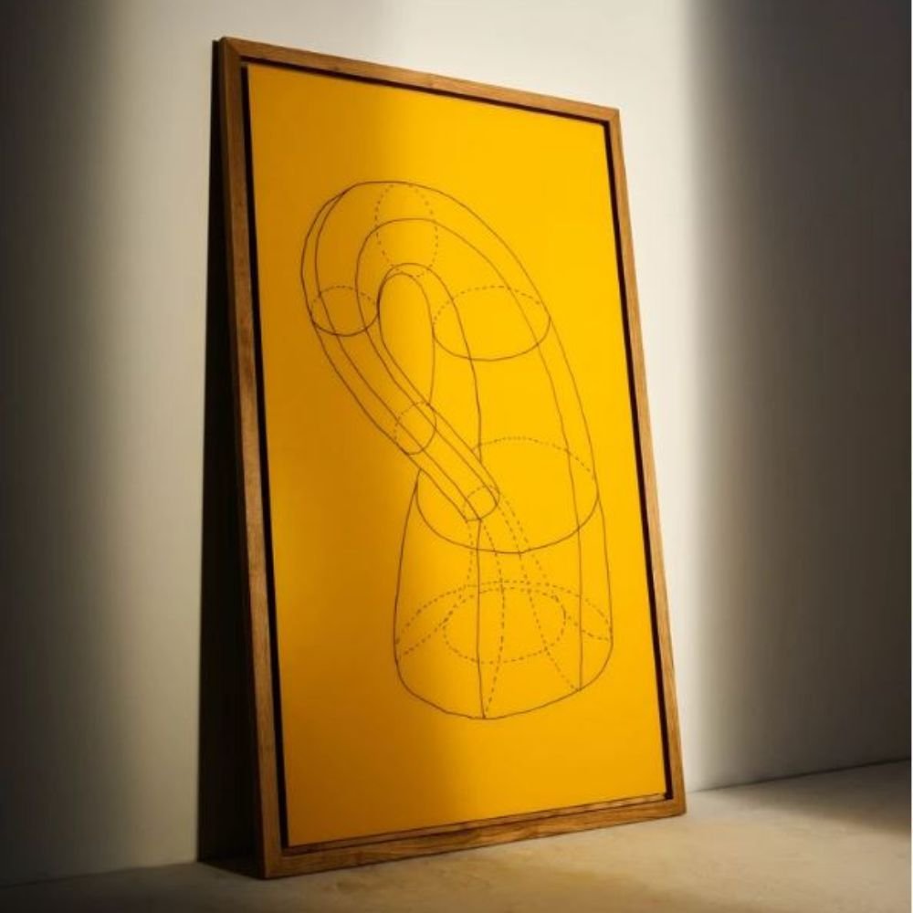 Tableau blanc en verre Offset — conception et cadre en chene massif