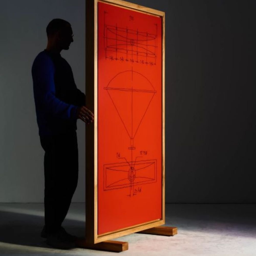 Tableau blanc mobile en verre Offset disponible en plusieurs coloris