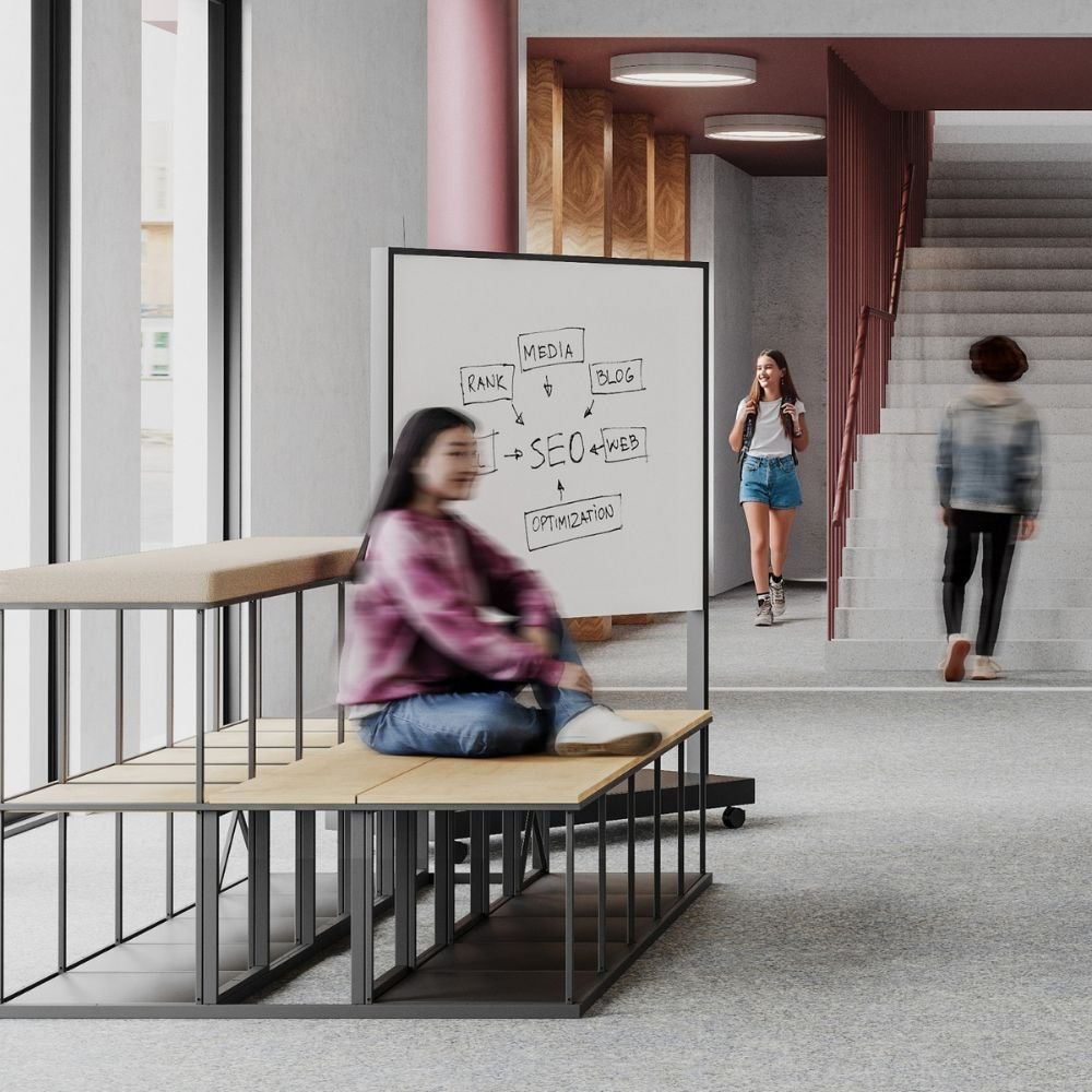 Tableau blanc mobile multifonctions Agile Wall — cloison mobile en coworking