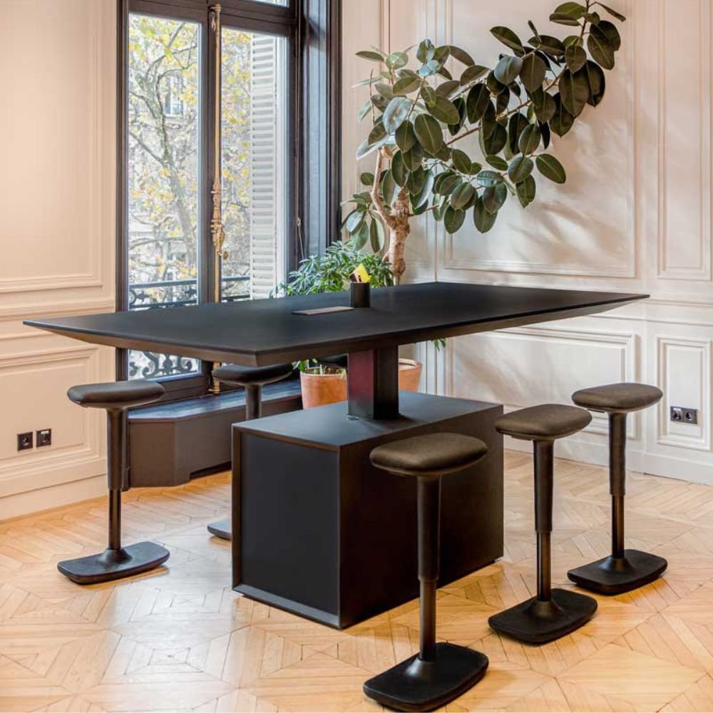 Tabouret ergonomique reglable en hauteur Balance coloris noir Tabouret ergonomique reglable en hauteur Balance coloris noir