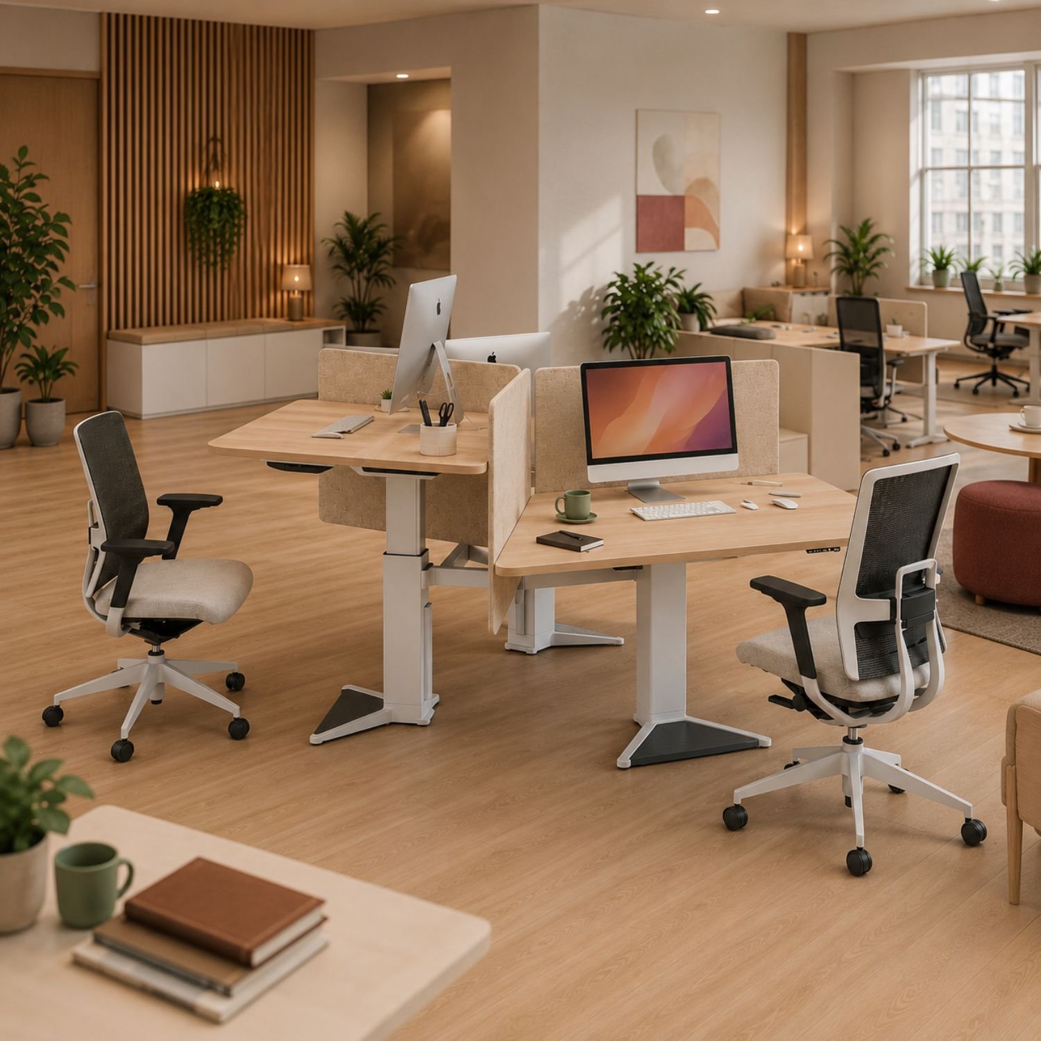 Bureau assis debout 3 personnes Essor 3 Bureau assis debout 3 personnes Essor 3