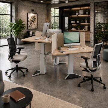 Bureau assis debout 3 personnes Essor 4