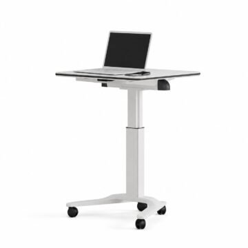 Bureau assis debout a roulettes Essor3