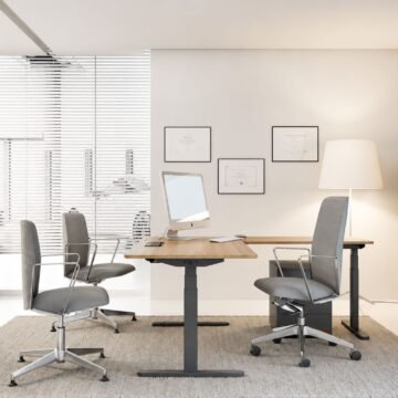 Bureau assis debout d angle Skala ambiance 2
