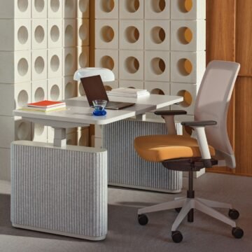 Bureau assis debout design acoustique Elva ambiance