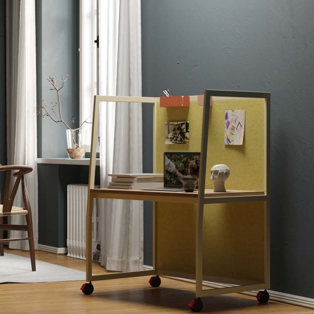 Bureau assis debout motorise a roulettes Wariant — conception et fabrication