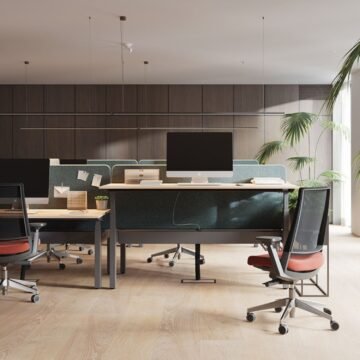 Bureau bench assis debout electrique Skala Next ambiance coworking