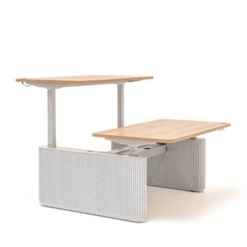 Bureau partagé assis debout design acoustique Elva