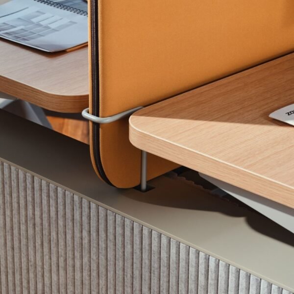 Bureau partage assis debout design acoustique Elva — conception durable et responsable Bureau partage assis debout design acoustique Elva — conception durable et responsable