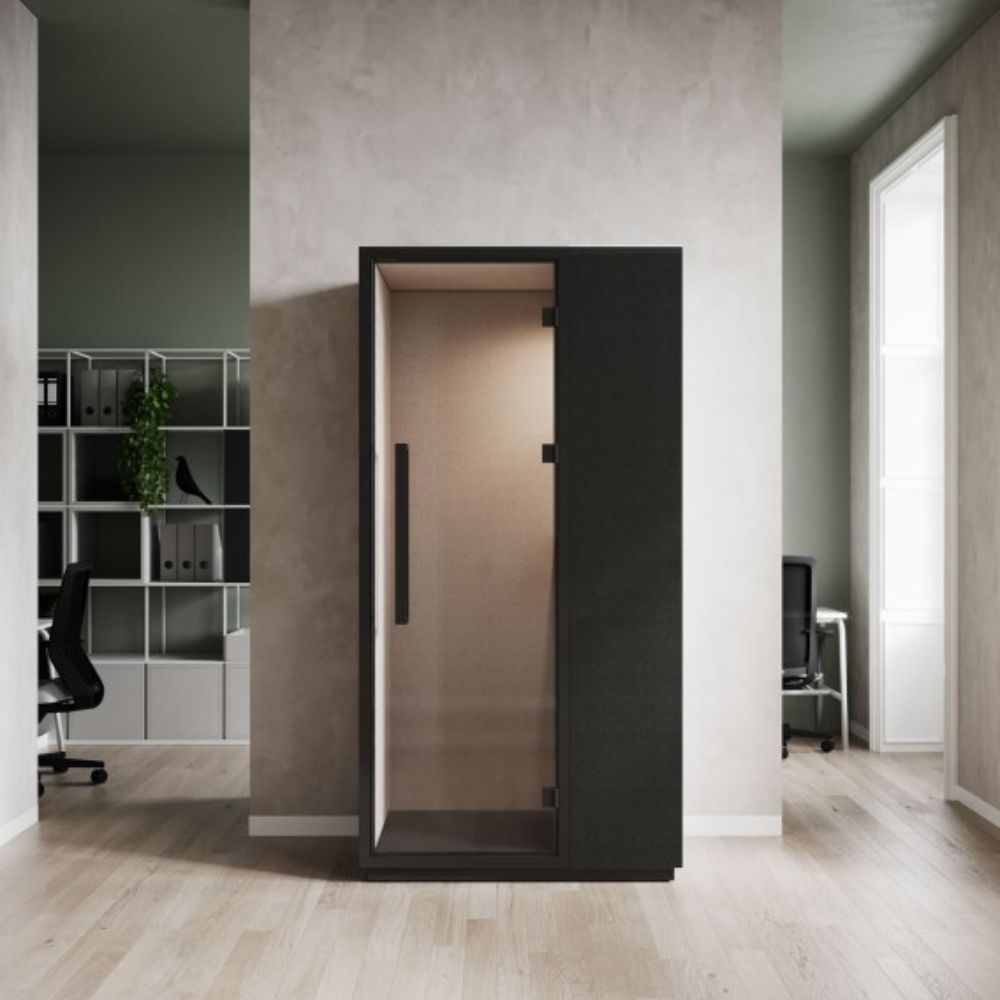 Cabine acoustique en PET dans un open space espace de concentration