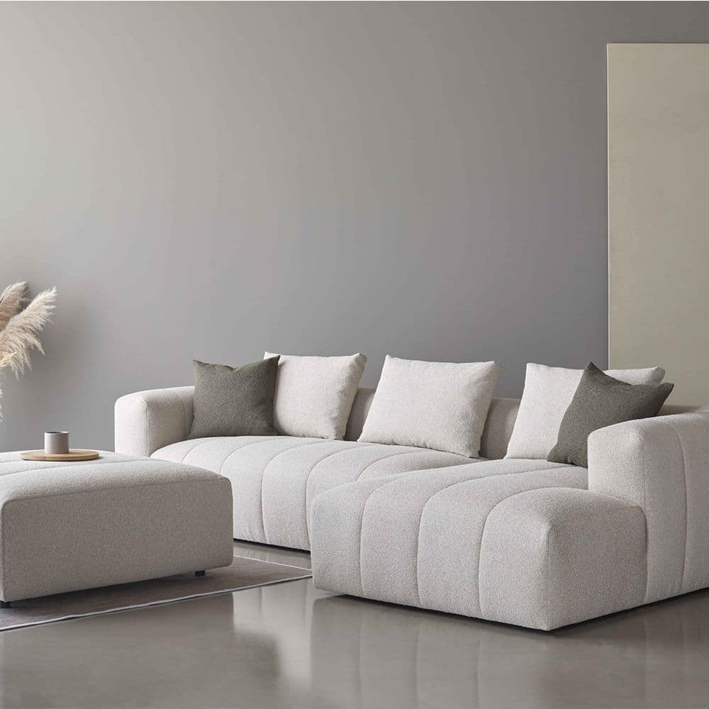 Canape modulable velours Nordic — coin detente feutre en velours Canape modulable velours Nordic — coin detente feutre en velours