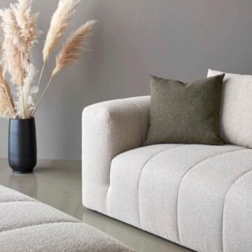 Canape modulaire confortable velours Nordic details