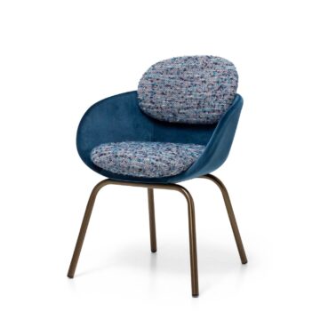 Chaise restaurant design Cross 4 pieds metal