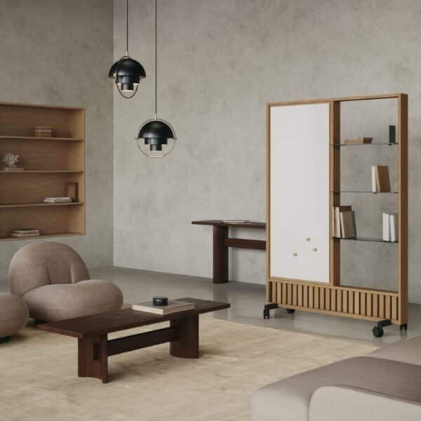 Claustra acoustique bois mobile Claustra acoustique bois mobile — version Etagere Claustra acoustique bois mobile Claustra acoustique bois mobile — version Etagere