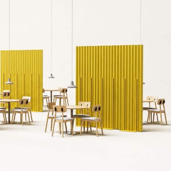 Cloisons acoustiques amovibles Flow — vue large d une cafeteria