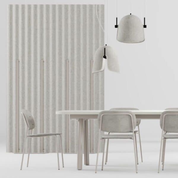 Cloisons acoustiques amovibles Flow — zone de travail delimitee en coworking