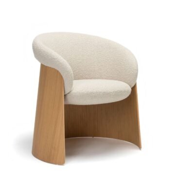 Fauteuil bois bouclette 1 place Ginger