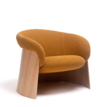 Fauteuil bois bouclette 1 place Ginger lounge