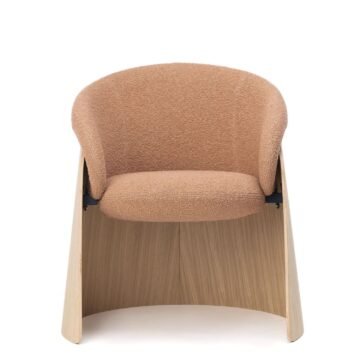 Fauteuil bois bouclette 1 place Ginger rose