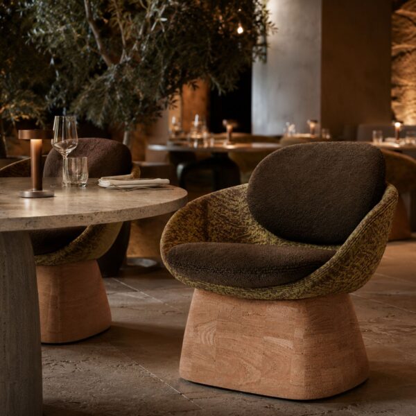 Fauteuil restaurant design Cross pietement design ambiance