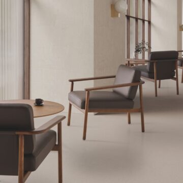 Fauteuil scandinave cuir Wudi ambiance