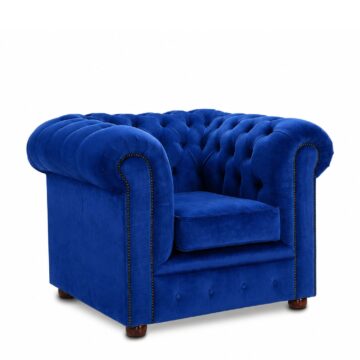 Petit fauteuil en velours Bloomsbury