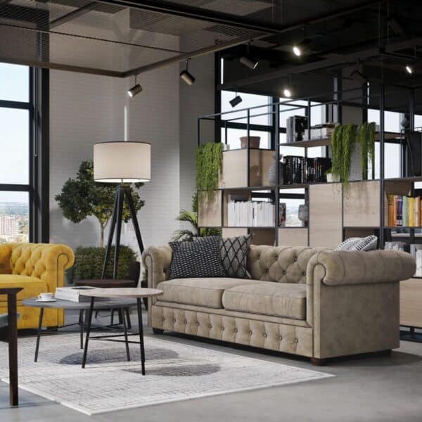 Petit fauteuil en velours Bloomsbury bureau de direction contemporain