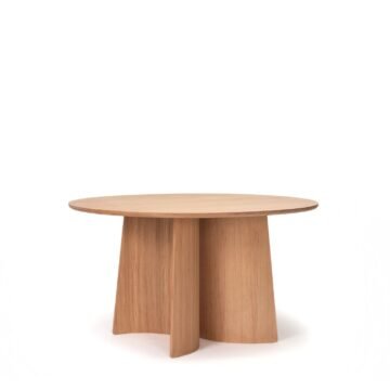 Table bois massif brut Ginger H75 O140