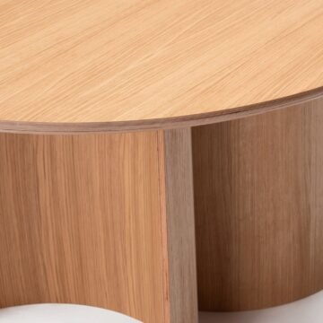 Table bois massif brut Ginger H75 details bois